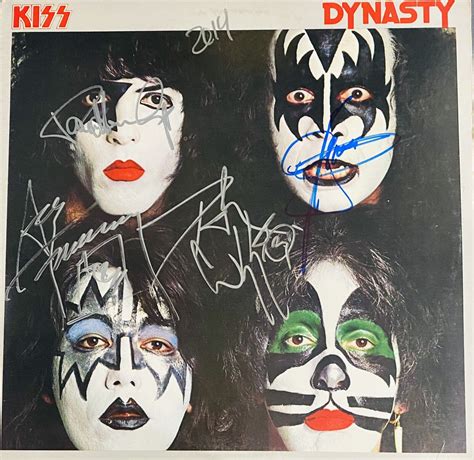 Kiss Signed Photo Gene Simmons Paul Stanley Autographed Ace Frehley