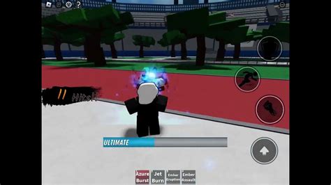 Showcasing The New Move Of Blue Flames In Hero Battlegrounds Roblox
