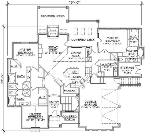 Impressive House Plan With Two Master Suites Pics Home Inspiration