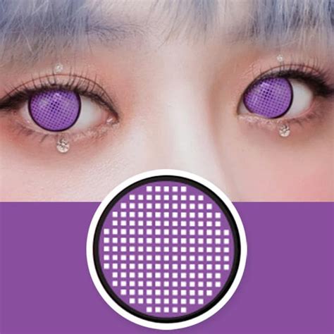 Anime Mesh Line Cosplay Violet Contacts Demon Slayer Style Fantasy Icon