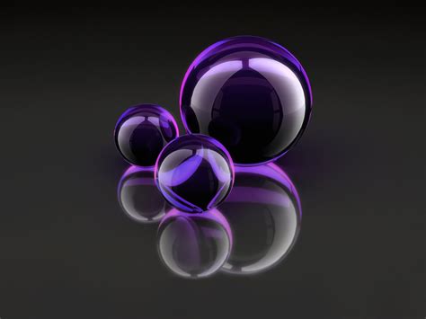 3dabstract Purple Glass Balls Wallpaper Ipad Iphone
