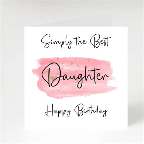 Daughter Birthday Card Simply The Best Daughter Happy Birthday Card