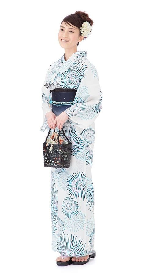Blue White Yukata Japanese Kimono Dress Japanese Yukata Japanese