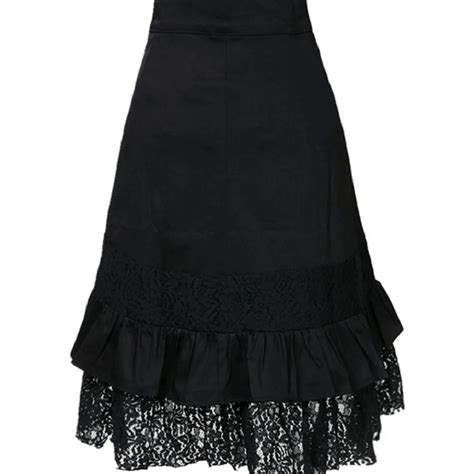 saia skirts women sexy punk gothic black lace skirt retro rock stitching party mermaid skirts