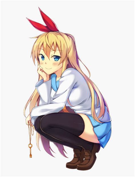 Anime Manga Girl Cute Kawaii Blonde Sit Sitting Anime Girl