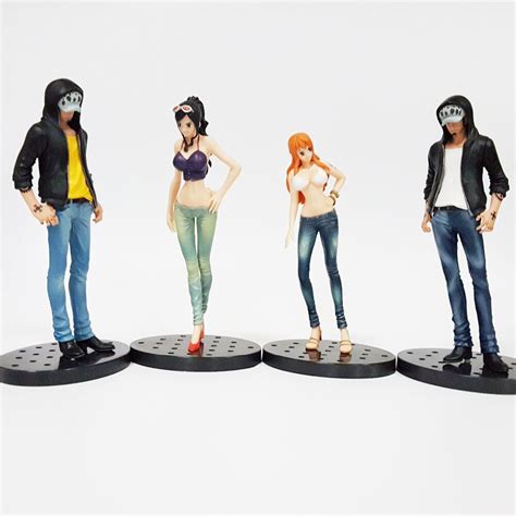 Tobyfancy One Piece Action Figures Law Nami Robin Jeans Style Model Pvc