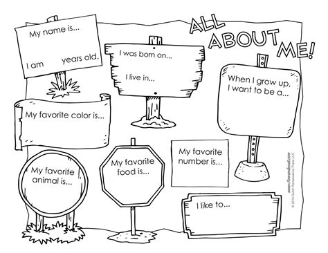 All About Me Worksheet Free Tims Printables