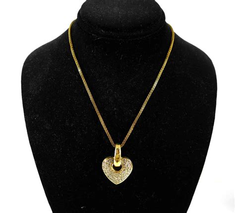 Pave Diamond 14k Yellow Gold Heart Necklace Tns Diamonds Philadelphia
