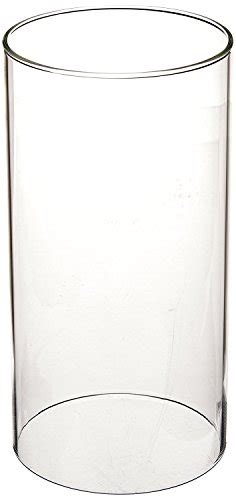 Sunwo Borosilicate Glass Clear Glass Cylinder Vase Glass Chimney Lampshade Candle Holder Open