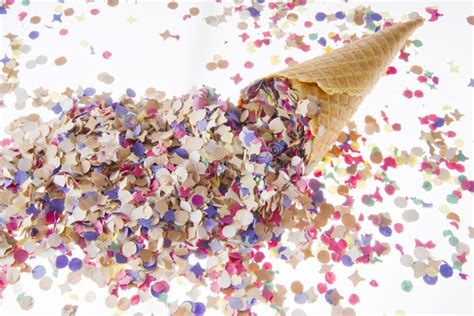 Ice Cream Cone With Confetti Stock Image Image Of Carnival Taste