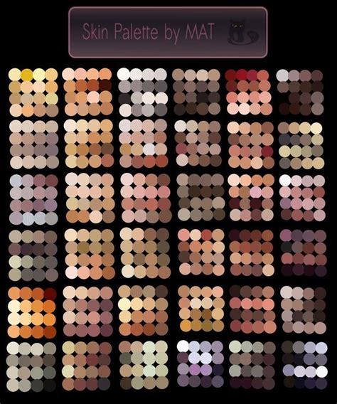 Anyone Made Any Flesh Skin Color Palletes Skin Palette Skin Color Palette Digital Painting