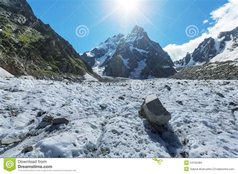 Ushba Stock Photo Image Of Glacier Georgia Natural 54192484