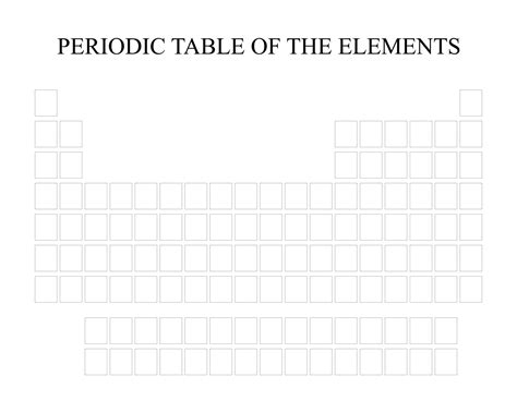 tabla periódica vacía de elementos químicos ilustración vectorial Vector en Vecteezy