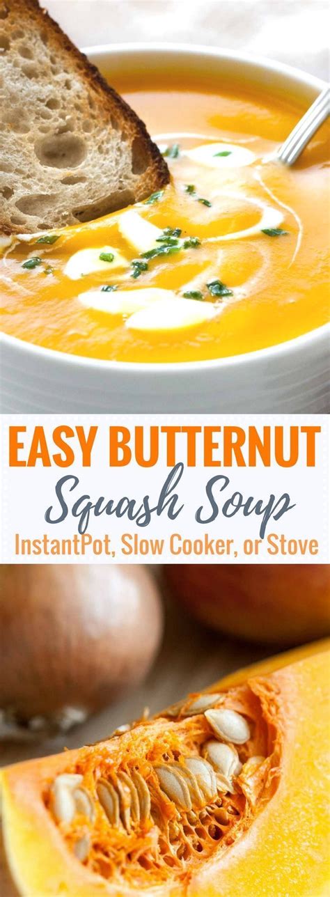 I used red squash (kabocha squash) for this squash soup, but you could use butternut squash which happens to be my favorite kind of squash. This Creamy Butternut Squash Soup is a great winter warmer and so easy to make! You can… | Slow ...