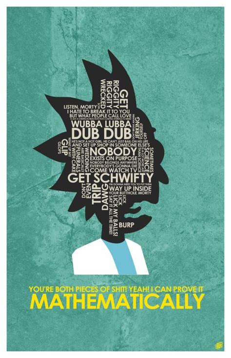 Rick and morty is quite possibly the most quotable show on television. Rick an Morty Quote Poster | Rick and morty quotes, Rick ...