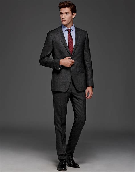 gray slim fit suit man aw2017 roberto verino