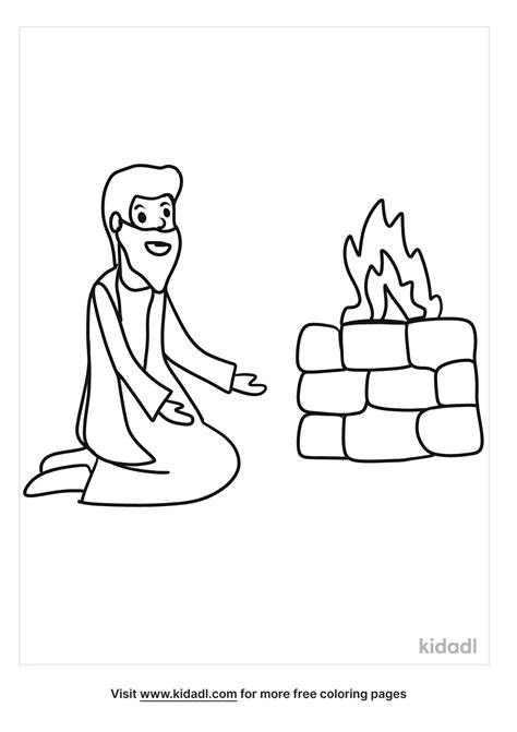 Free Elijah And The Prophets Of Baal Coloring Page Coloring Page