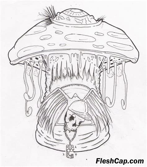 Trippy Mushroom Coloring Pages at GetColorings.com | Free printable