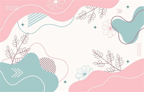 Papel De Parede De Fundo Feminino Minimalista De Folha De Flor Floral