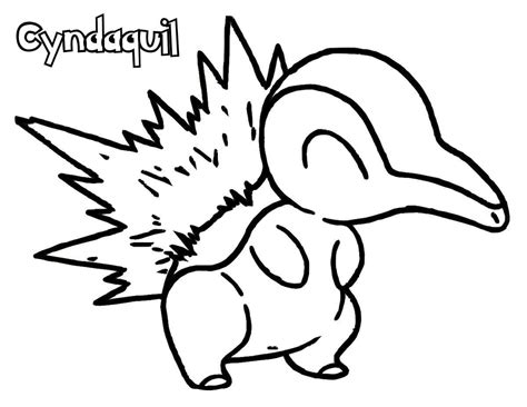 Cyndaquil En Pokémon Para Colorear Imprimir E Dibujar Coloringonlycom