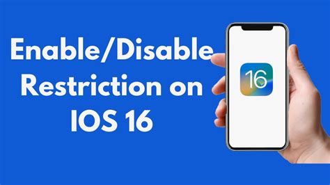 Ios How To Enable Disable Restriction On Ios Turn Off On