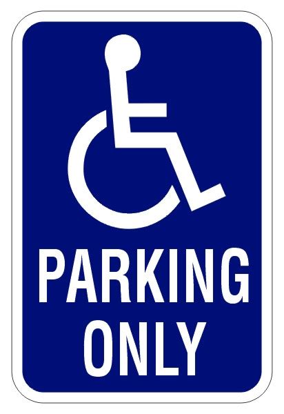 Wheelchair Parking Only Signs Clipart Best
