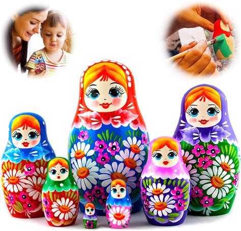 Buy Aevvv Russian Nesting Dolls Handmade Matryoshka Dolls 53 In