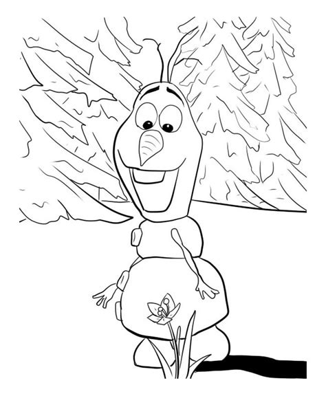 Coloriage de Olaf La reine des neiges à telecharger gratuitement