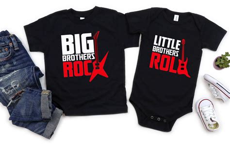 Big Brothers Rock Little Brothers Roll Matching Set Rock And Etsy