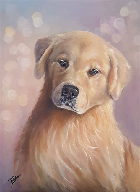 Custom Dog Portrait Acrylic Painting Custom Pet Portrait Dog