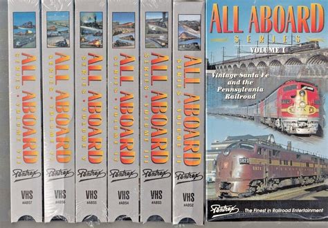 Railroad Trains Pentrex Lot Of 7 Vhs Tapes All Aboard Series Vol 1 7