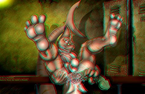 Rule 34 3d 4 Toes Anaglyph Anthro Anus Ass Ass Grab