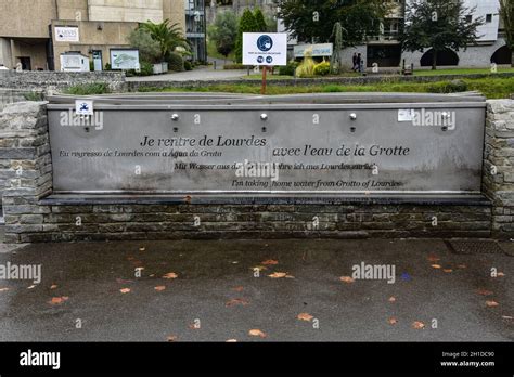 Lourdes France 9 Oct 2021 Fountains Dispensing Blessed Holy Water