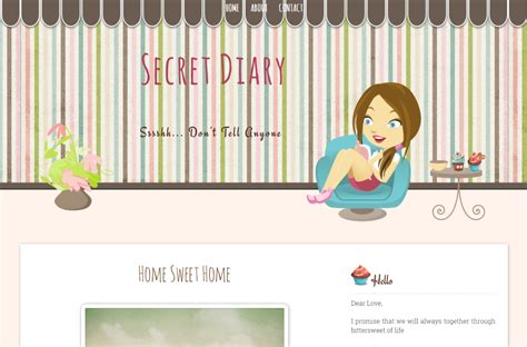 Secret Diary Free Premium Cute Blogger Template | Blogger templates, Blog templates blogger ...