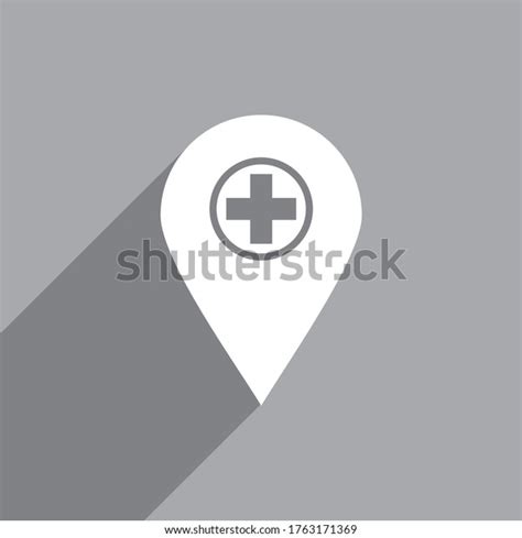 Hospital Map Icon Medical Icon Vector Stock Vector Royalty Free
