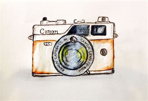 Canon Vintage Camera Drawing Camera Drawing Camera Art Photoshop