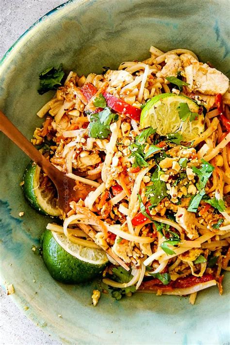Quick and easy chicken pad thai recipe made with simple ingredients. BEST EVER Chicken Pad Thai (Video) with Pantry Friendly ...