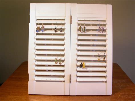 This Hoop Earring Display Is Made From Recycled Window Shutters The