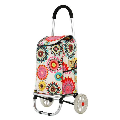 Waterproof Fabric Foldable Shopping Trolley Accept