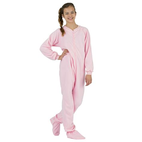 Footed Pajamas Baby Pink Kids Fleece Onesie