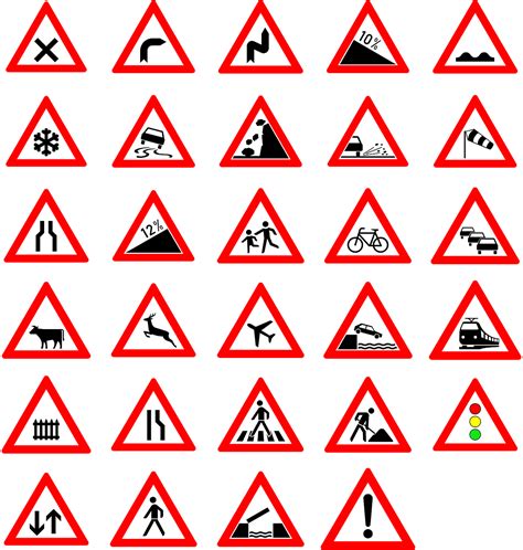 Trafik Tecken Symboler Gratis Vektorgrafik På Pixabay