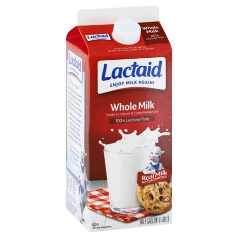 Lactaid® 100 Lactose Free Whole Milk 5 Gal L Carton