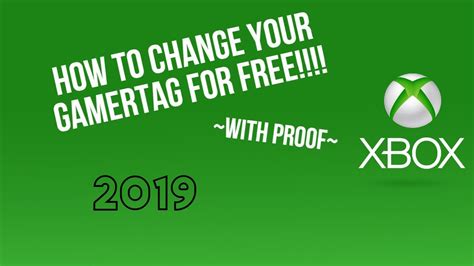 Change Your Xbox Gamertag For Free 2019 Youtube