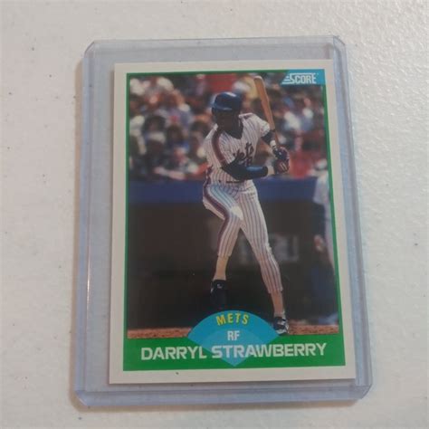 rare darryl strawberry 1989 score 10 baseball card etsy darryl strawberry baseball cards