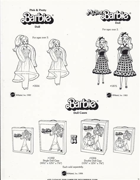 Vintage Ad Sheet #3450 - 1984 Mattel - Pink And Pretty Barbie | Vintage