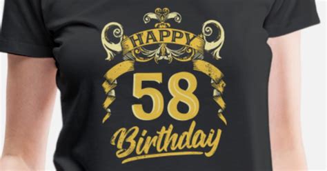 58 Years Birthday Happy Bday Birthday T Present Womens Premium T
