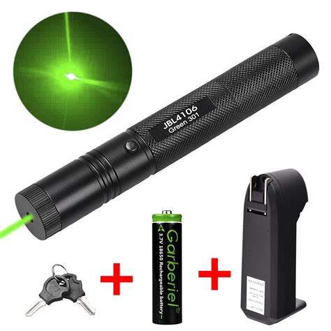 Military 1mw 18650 Battery Green Laser Pointer Pen 303 Visible Beam