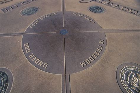 Four Corners Monument Stand In 4 States At Once