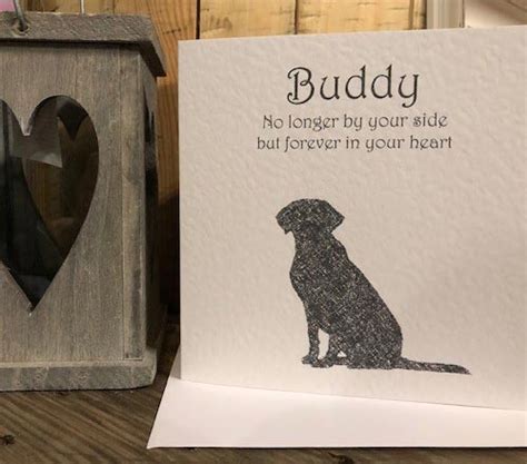 Personalised Pet Sympathy Card Dog Memorial Card D For Dog