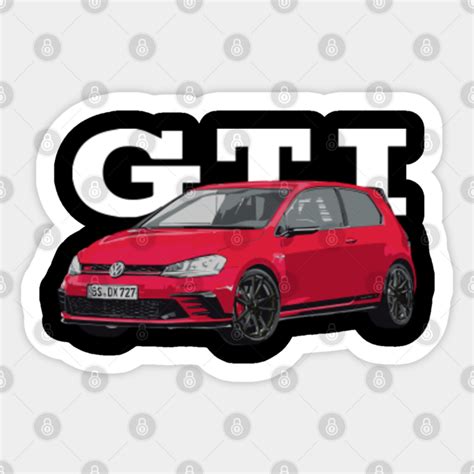Vw Gti Red Mk7 Golf Gti Sticker Teepublic